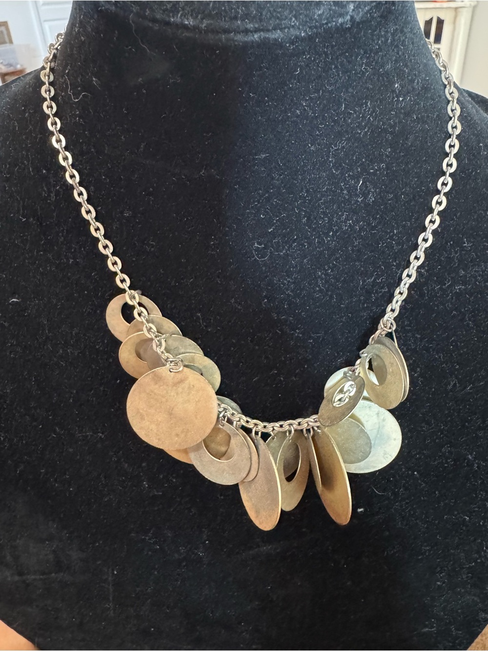 Gold-Tone Disc Cascade Necklace - Women Jewelry